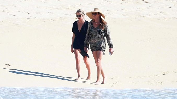 Caitlyn Jenner and Sophia Hutchins on the beach