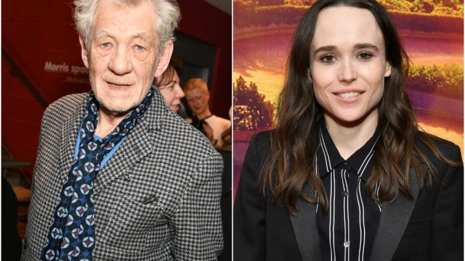 Ian McKellen and Elliot Page